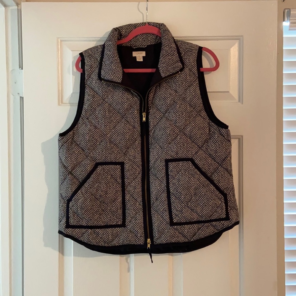 J.Crew Herringbone Excursion Vest -XL